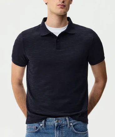H&M Men's Slim-Fit Jacquard-Knit Polo Shirt