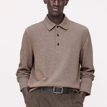 Banana Republic Men's Slub Double-Knit Polo Shirt