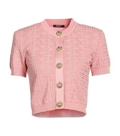 Balmain PB Labyrinth knit cardigan