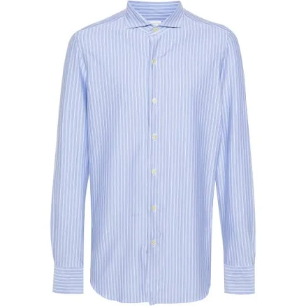 FINAMORE Men's Vertical-striped Shirt
