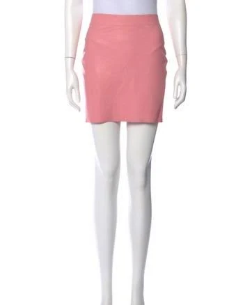 Versace Latex Mini Skirt in Pink, Women's S