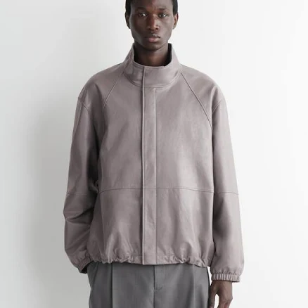 COS Men's Lamb Leather Blouson Jacket