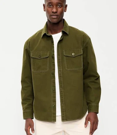 Old Navy Men's Oversized Canvas Workwear Shirt
