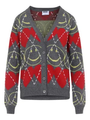 Red Question Marks Cardigan