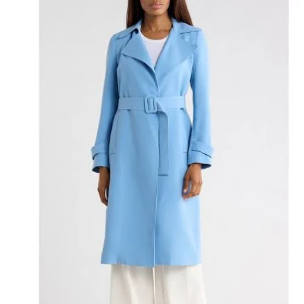 Theory Oaklane Sport Trench Coat in Wild Blue at Nordstrom Rack, Size Petite