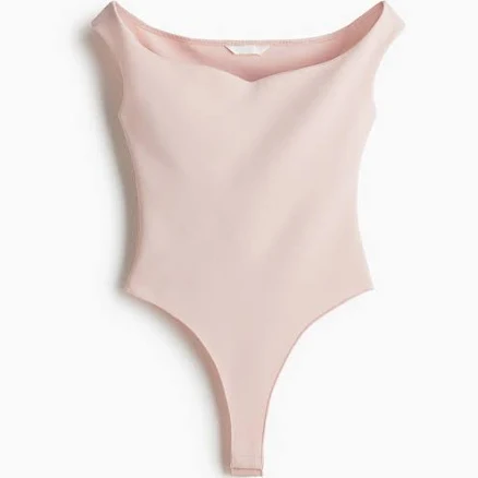 H&M Ladies Off-the-Shoulder Thong Bodysuit