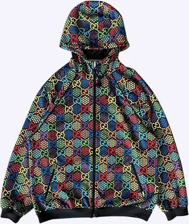 GUCCI Oversize GG Psychedelic Print Jacket, Size L
