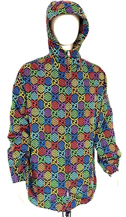 Gucci Gg Psychedelic Collection Hooded Zip Jacket, Size 48/xl Us $2850