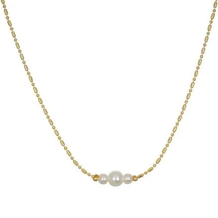 LC Lauren Conrad Women's Triple Simulated Pearl Choker Necklace