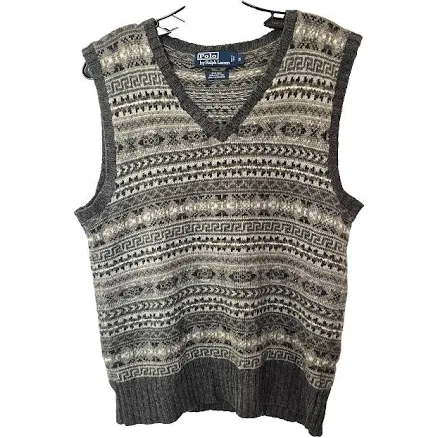Ralph Lauren Men's Fair Isle Wool Sweater Vest