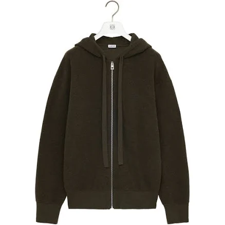 Loewe Embroidered-emblem Zip-up Wool Men Hoodie