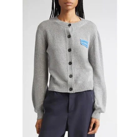 Marni Women's Mending Logo Cashmere Cardigan