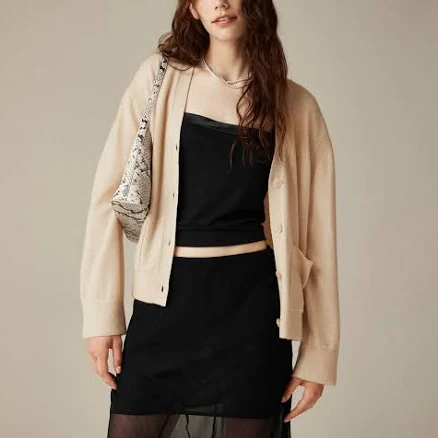 J.Crew Women's Cashmere Patch-Pocket Cardigan