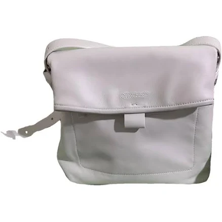 Off-White White Leather Ow Booster Shoulder Bag
