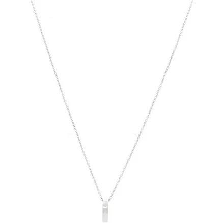 Damiani 18K White Gold Diamond D Side Pendant Necklace