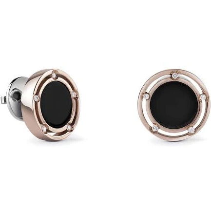 Damiani D.side Earrings in Onyx Rose Gold with Diamonds