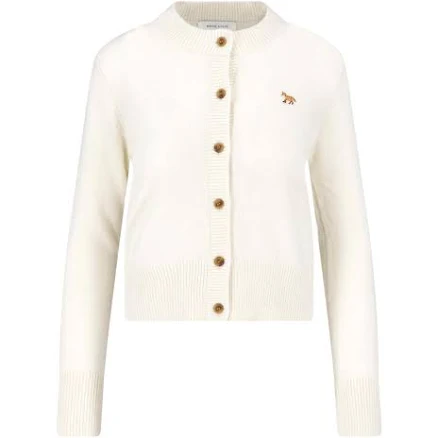 Maison Kitsuné Baby Fox Lambswool Fitted Cardigan