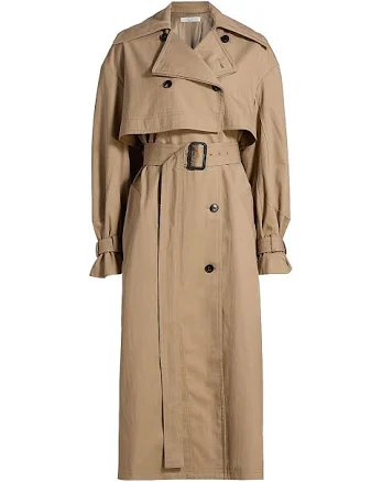 Co Women's Double-Layered Cotton-Blend Trench Coat