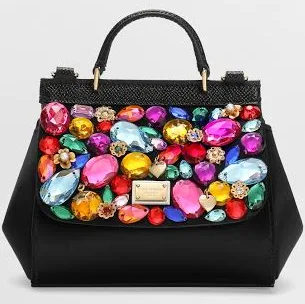 Dolce & Gabbana Satin and Dauphine Calfskin Mini Sicily Bag