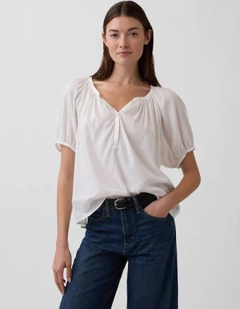 Gap Women's Oversized Puff Sleeve Top
