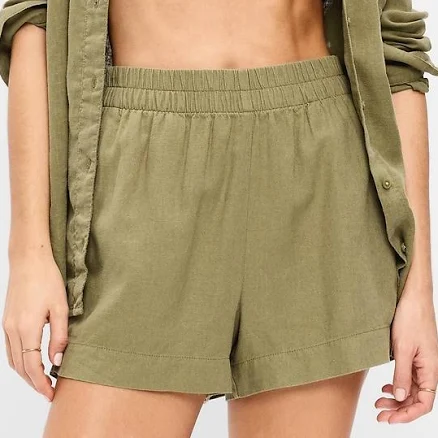Old Navy Women's High-Waisted Linen Pull-On Shorts