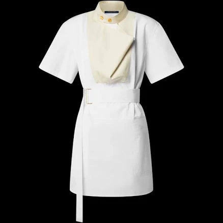 Louis Vuitton Bib Insert Belted Dress