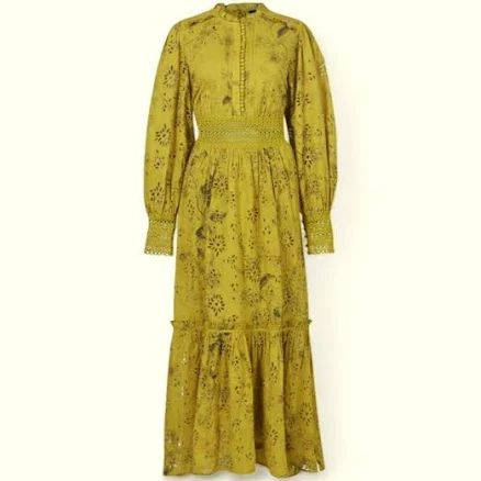 Allsaints Women's Sia Demoir Broderie Midi Dress