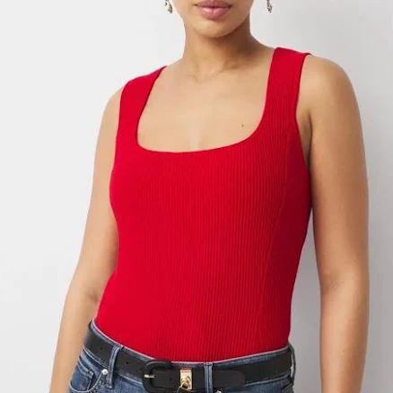 White House Black Market FORME Women's Ribbed Ottoman Tank Top
