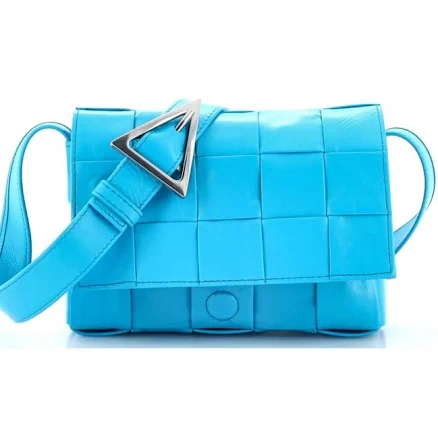 Bottega Veneta Cassette Maxi Intrecciato Leather Crossbody Bag
