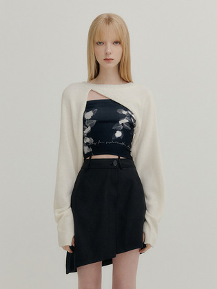 Unbalance Bolero Knit Top