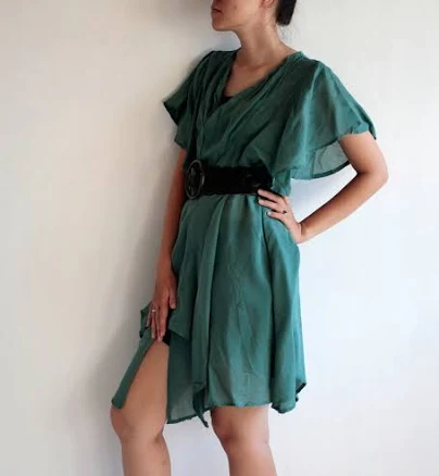 Asymmetric Silk Dress