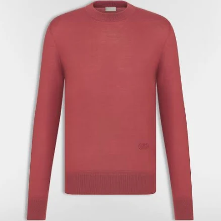 DIOR Men's CD Icon Round Neck Cashmere Jersey Sweater