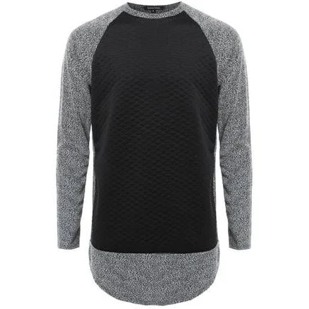 FashionOutfit Men's Long Sleeve Raglan Sweatshirt