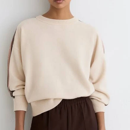 Reiss Women's Carli Wool-Cashmere Side-Stripe Jumper