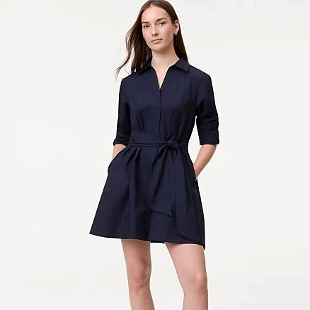Ann Taylor Women's Belted Mini Shirtdress