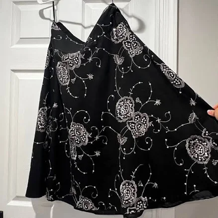 Carole Little Embroidered Midi Skirt