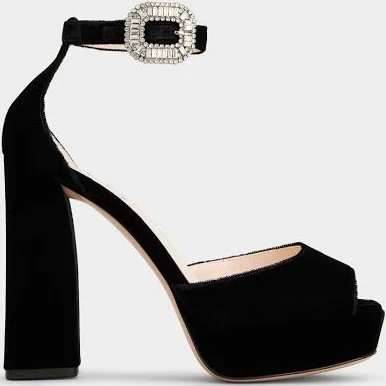 Roger Vivier Platform Velvet Sandals