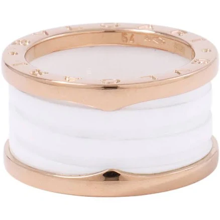 BVLGARI B.Zero1 4-band Ring Size 54/#14 K18PG Ceramic