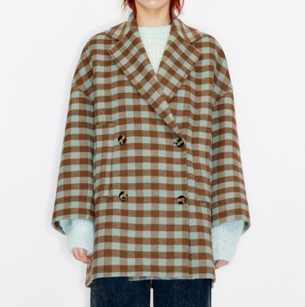 빔바이롤라 체크 더블 사이드 코트 B236AWC001