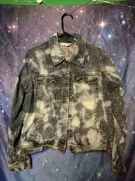Women's Bleach Dyed Denim Jacket