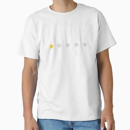 One Star Review Gold Classic T-Shirt by radiantdark