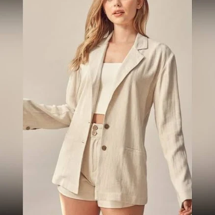 Miou Muse Linen Blazer