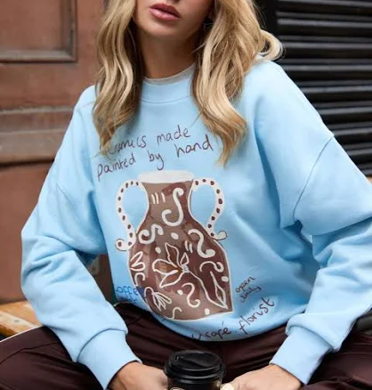 Here for the T Oversized Vase Sweatshirt