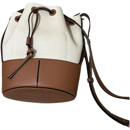 Loewe Women's Small Balloon Leather-Trimmed Canvas Bucket Bag
