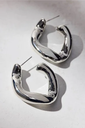 Urban Outfitters Chubby Irregular Hoop Earrings