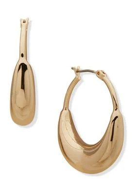 DKNY Lynn Puffy Sculptural Hoop Earrings