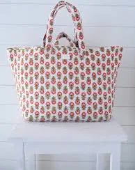 Darby Tote - Spring Coral Bloom - Darling Loungewear