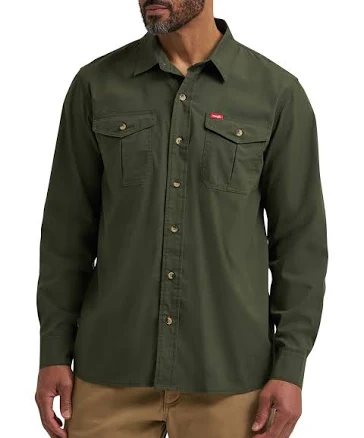 Wrangler Men's Relaxed Fit Stretch Long Sleeve Shirt