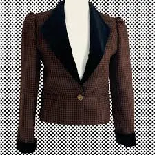 Louis Feraud Paris virgin wool retro 80s blazer