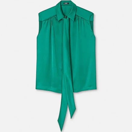Versace Satin Lavallière Shirt